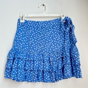 Forever 21 Blue Floral Mini Skirt Size S